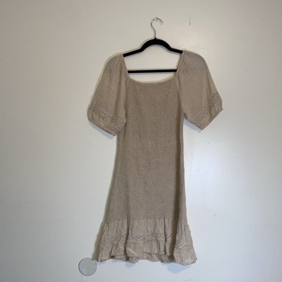 Sincerely Jules | Cream Puff Sleeve Smocked Mini Sundress - Picture 6 of 6